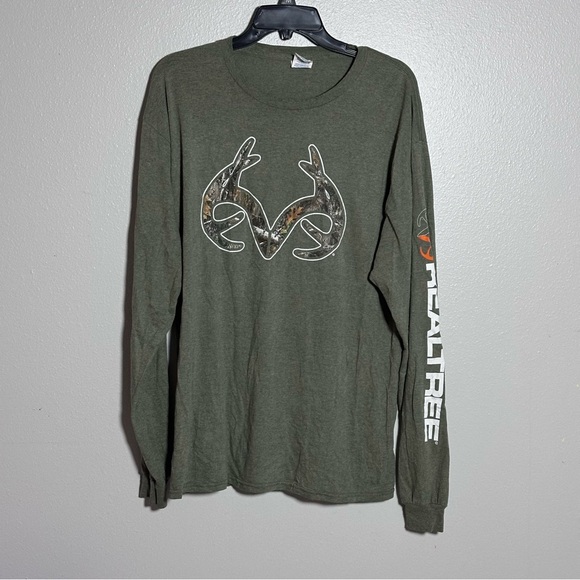 Realtree Men's Olive Green Long Sleeve Shirt size Large - Picture 1 of 7